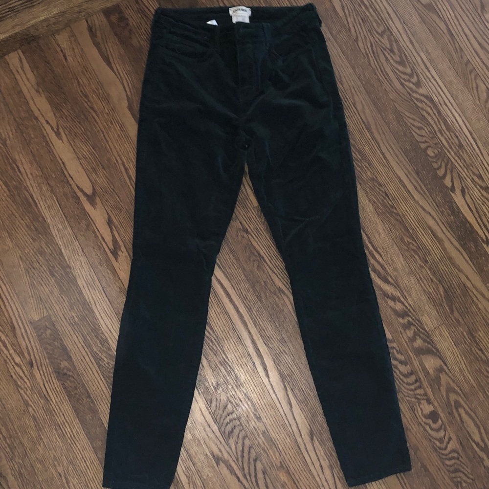 L’AGENCE Marguerite Skinny Velvet Jean color evergreen. Size 29.